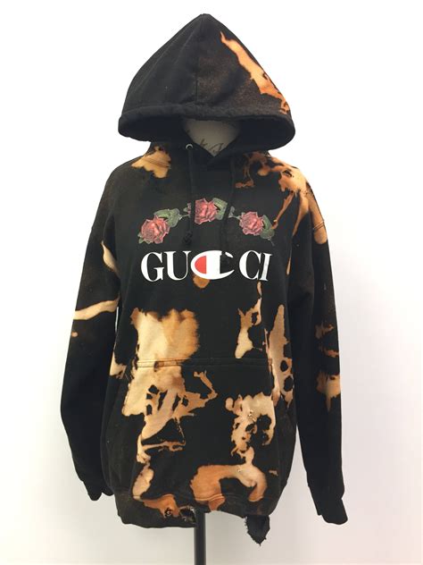 light blue gucci hoodie|gucci distressed hoodie.